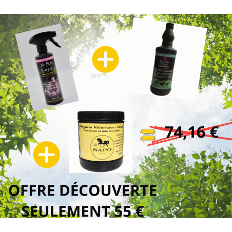 PACK 3 ESSENTIELS NATURELS POUR LE BIEN ETRE DU CHEVAL